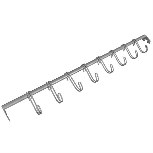 80 Fixed Hook Rack, Silver